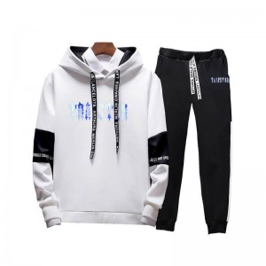 White Men's Trapstar Causal Winter Funny Hooded Tracksuit USA | OT43-421