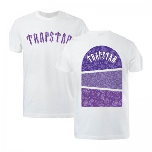 White Men's Trapstar Football Top T Shirts USA | ON12-911