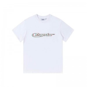 White Men's Trapstar Ghost Letter Logo Print T Shirts USA | WS88-042