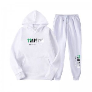 White Men's Trapstar Printed Autumn Winter Warm Sportswear Tracksuit USA | XC40-501