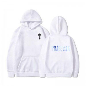 White Men's Trapstar T Pattern Hoodie USA | ES27-394