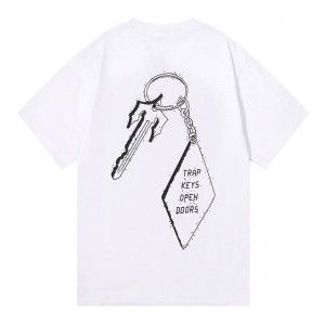 White Men's Trapstar Trap Star Keys Open Doors T Shirts USA | VK35-226