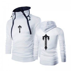 White Men's Trapstar Zip Up Hoodie USA | OJ12-896