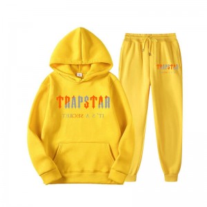 Yellow Men's Trapstar Fleece It's Secret Tracksuit USA | XF45-983