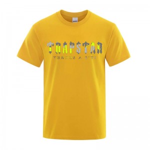 Yellow Men's Trapstar Its a Secret Dave T Shirts USA | XE46-621