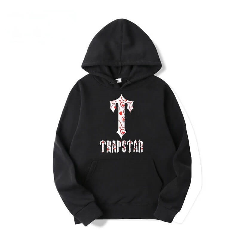 Black Men\'s Trapstar Anime T-Flowers Pattern Hoodie USA | ST56-395