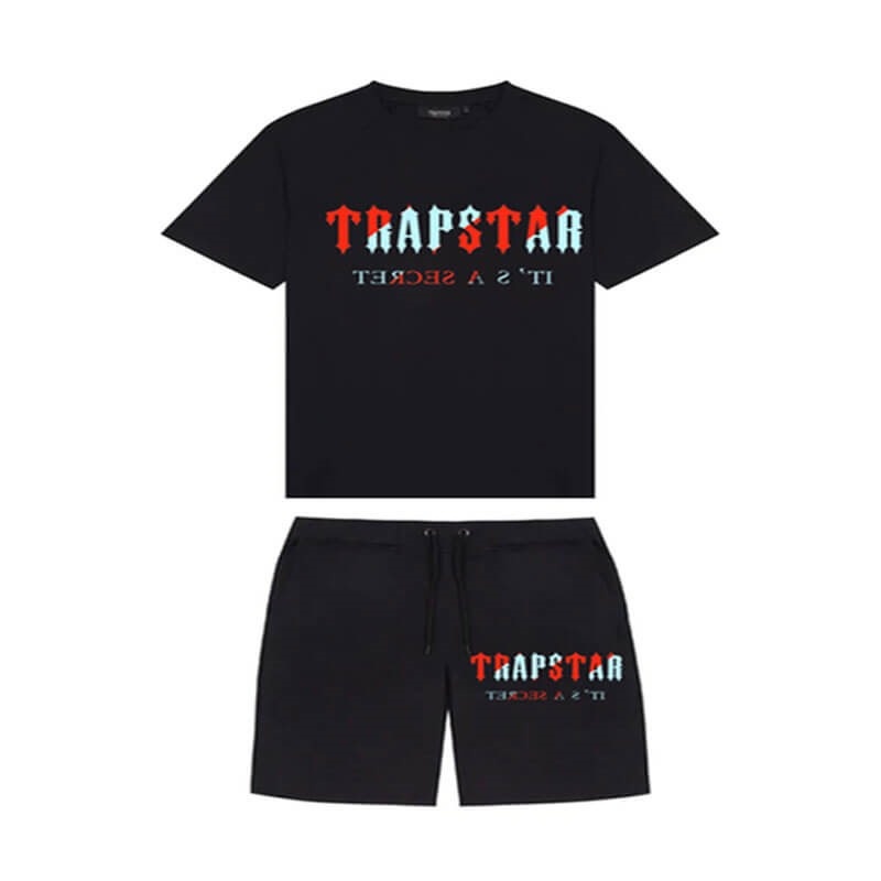 Black Men\'s Trapstar Chenille Decoded Set Shorts USA | BG16-394