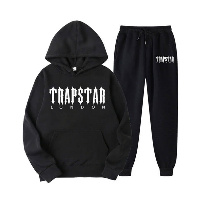 Black Men\'s Trapstar Fleece London Shining Tracksuit USA | LH93-744