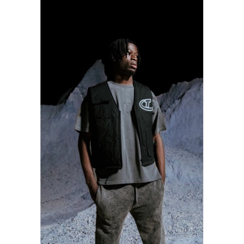 Black Men's Trapstar Hyperdrive Pocket Vest Outerwear USA | OL06-498