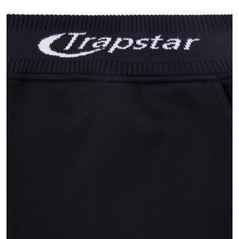 Black Men's Trapstar Hyperdrive Rib Hoodie Shorts Set Tracksuit USA | TO64-868