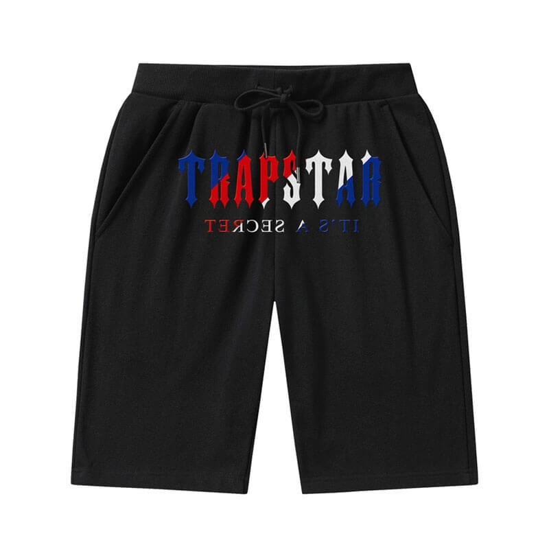 Black Men\'s Trapstar Irongate Arch Chenille Shorts USA | KN76-896