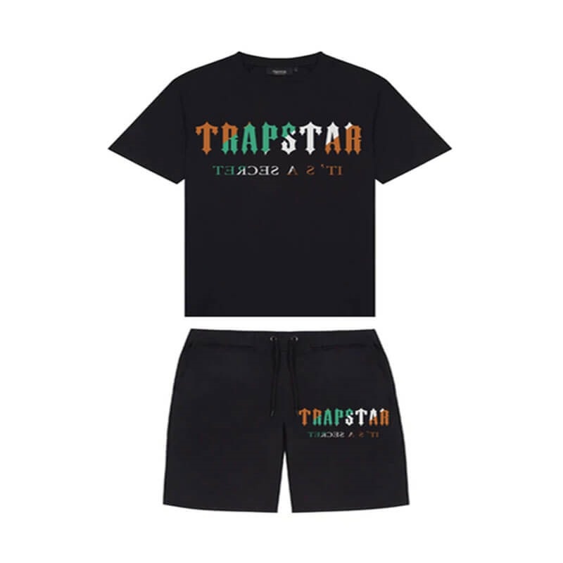 Black Men\'s Trapstar Irongate Arch Chenille Set Shorts USA | RF06-151