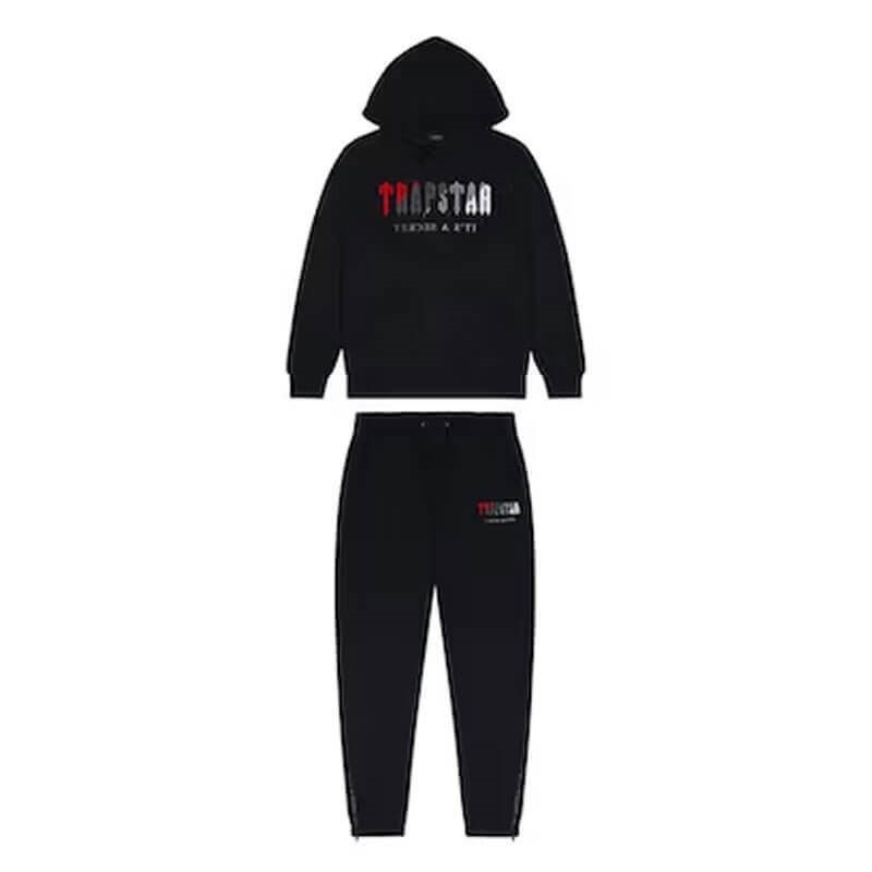 Black Men\'s Trapstar Irongate Decoded Hoodie Tracksuit USA | OZ41-074