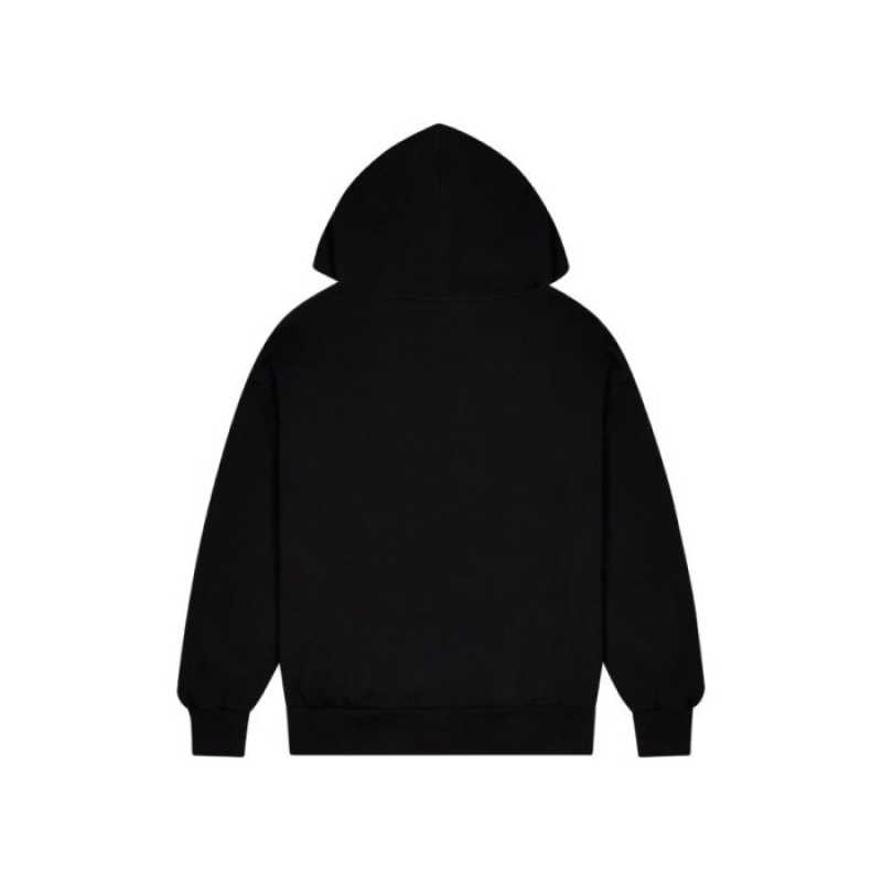 Black Men's Trapstar Irongate T Trap Fleece Hoodie USA | MN41-513