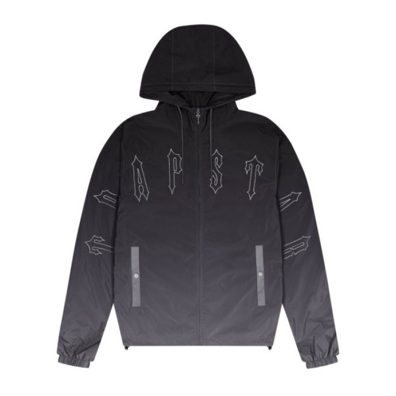 Black Men\'s Trapstar Irongate Windbreaker Outerwear USA | TX74-627