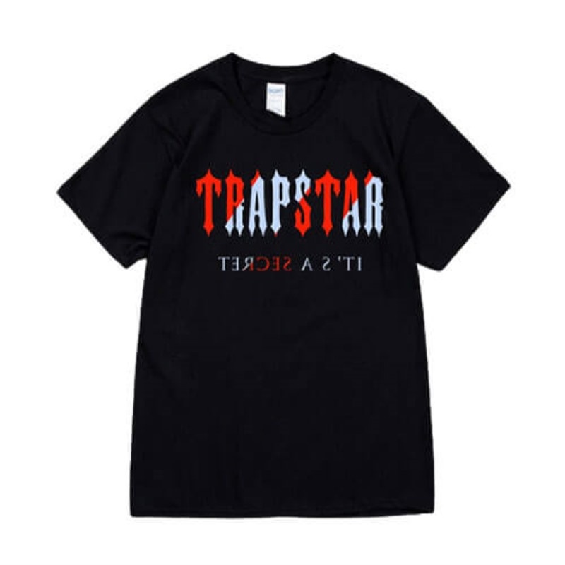 Black Men\'s Trapstar It\'s a Secret Short Sleeve T Shirts USA | MG37-599