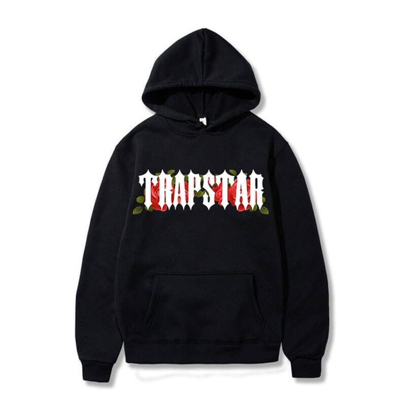 Black Men\'s Trapstar Long Sleeve Hoodie USA | PR88-073