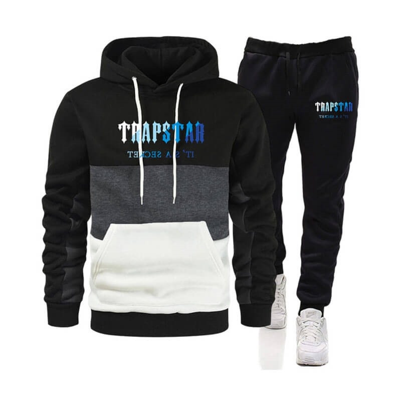 Black Men\'s Trapstar Merch It\'s a Secret Printed Logo Tracksuit USA | WZ64-769