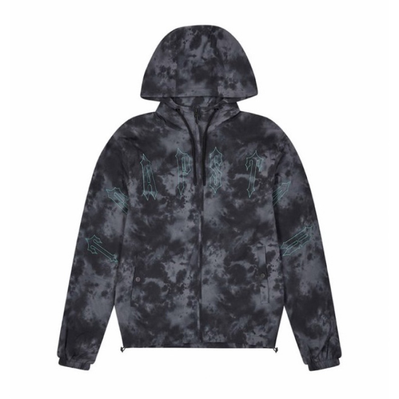 Black Men\'s Trapstar Pigment Irongate Windbreaker Outerwear USA | LN34-625