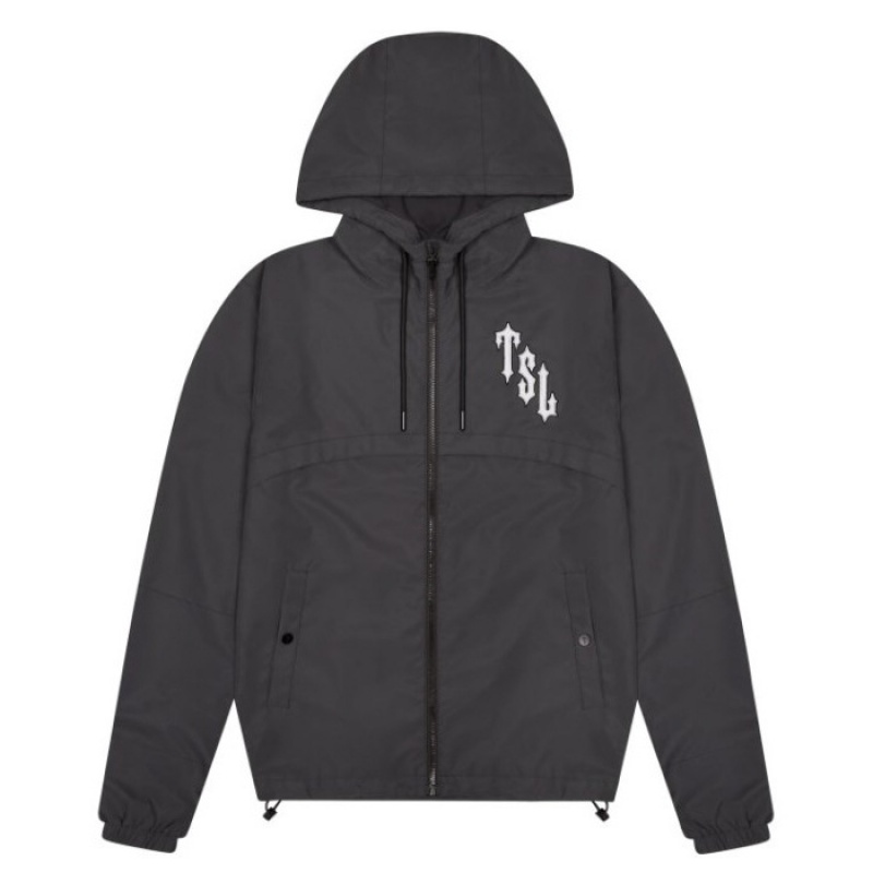 Black Men's Trapstar Shooters Windbreaker Outerwear USA | GW34-944