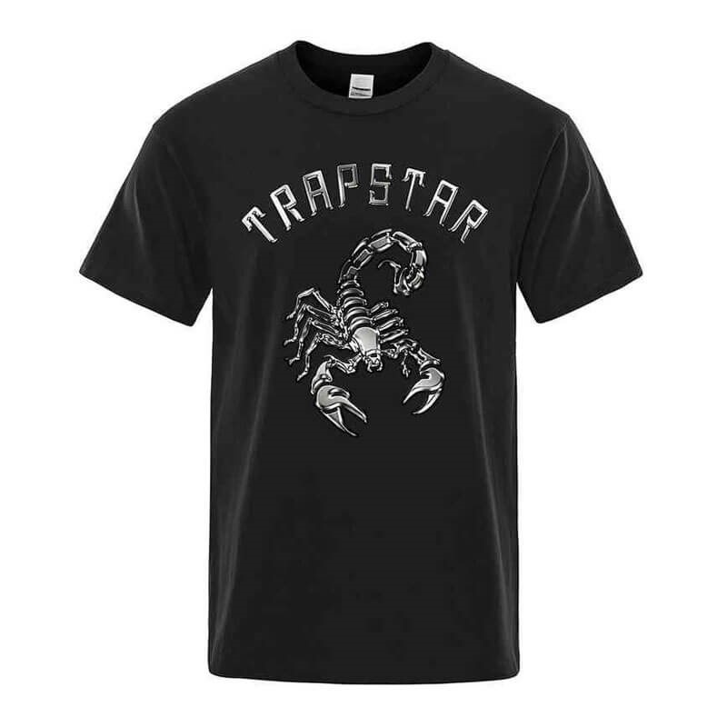 Black Men\'s Trapstar Spider Printed Graphic Tee T Shirts USA | YP39-915