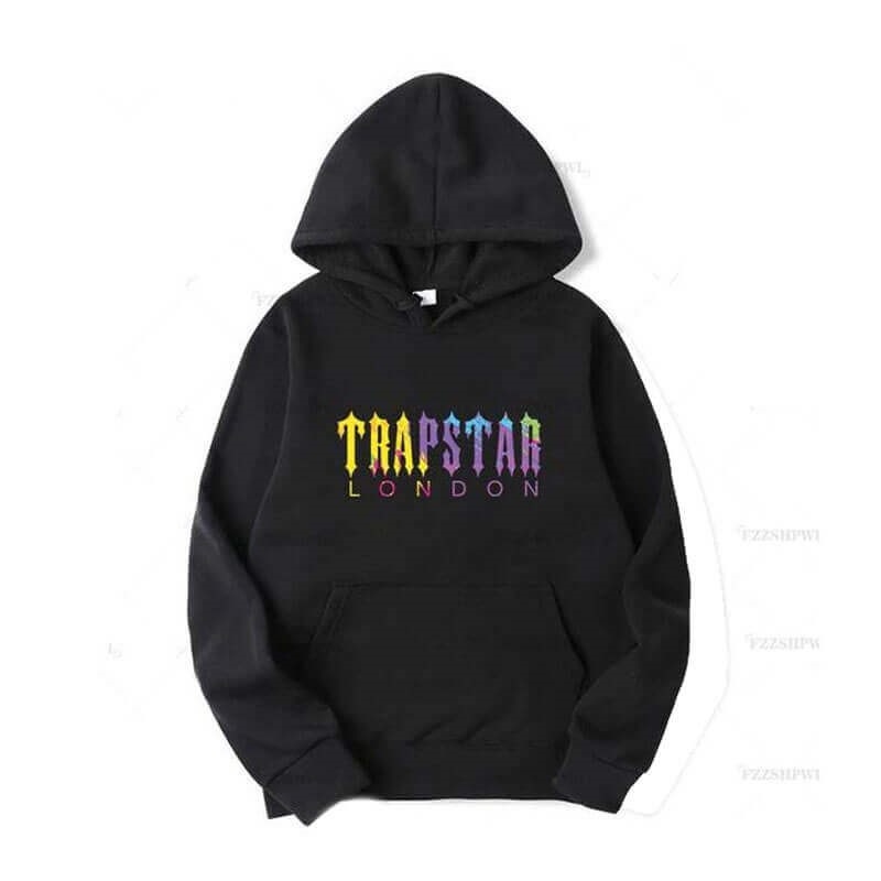 Black Men\'s Trapstar Streetwear London Galaxy Hoodie USA | IU13-340