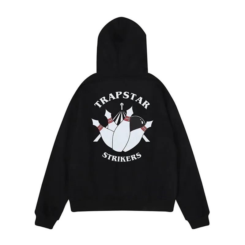 Black Men\'s Trapstar Streetwear Strikers Hoodie USA | IC79-750