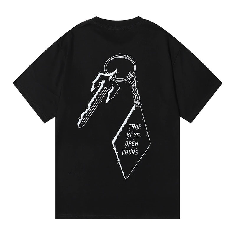 Black Men\'s Trapstar Trap Star Keys Open Doors T Shirts USA | DK75-812