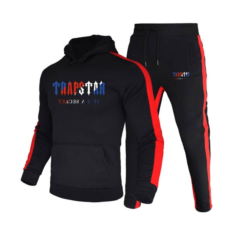 Black Men\'s Trapstar Winter Hooded Tracksuit USA | NB12-415