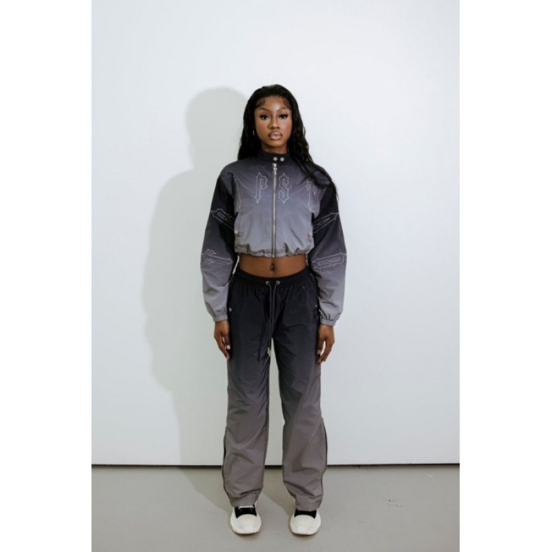 Black Women's Trapstar Arch Windbreaker Jackets USA | QW52-284