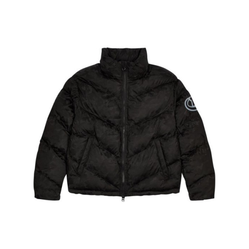 Black / Camo Men\'s Trapstar Hyperdrive Sleeve Puffer Outerwear USA | TY15-053