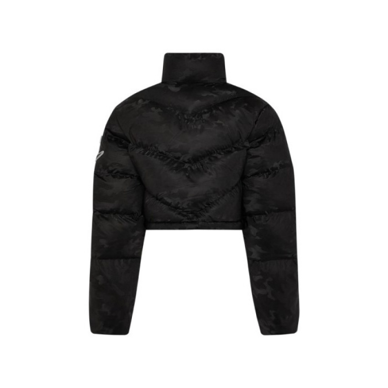 Black / Camo Women's Trapstar Hyperdrive Sleeve Puffer Jackets USA | KG41-906