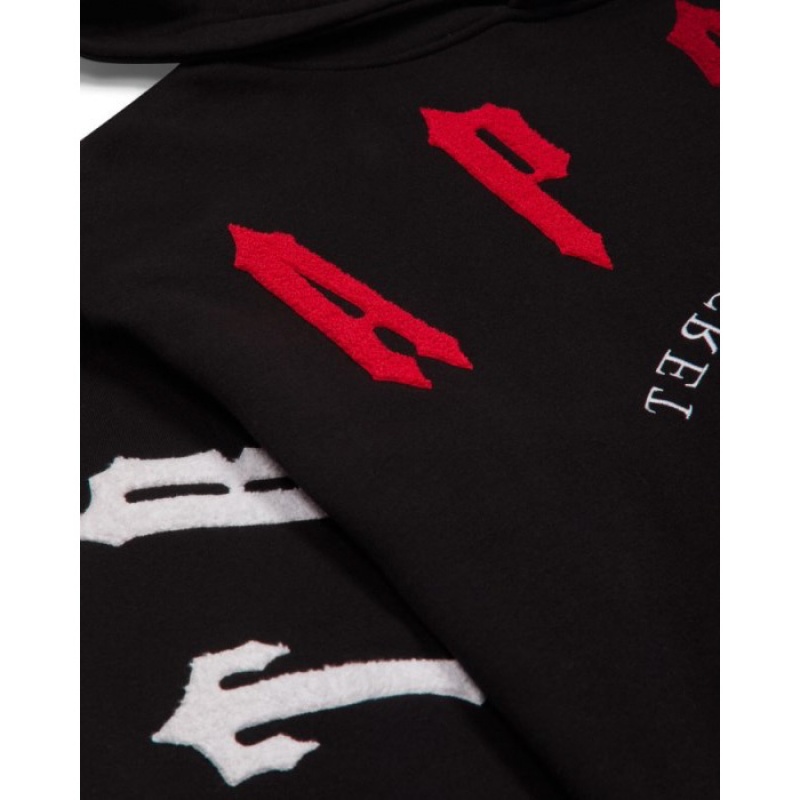 Black / Red Men's Trapstar Irongate Arch Chenille 2.0 Tracksuit USA | ON79-180