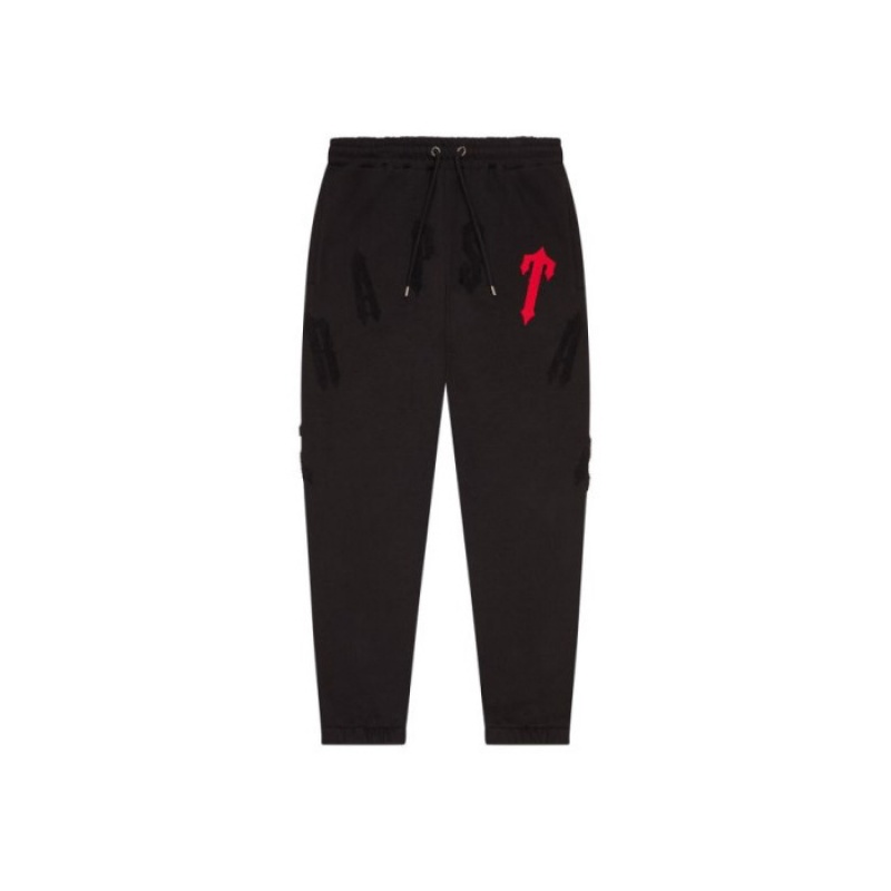 Black / Red Men's Trapstar Irongate Arch Chenille 2.0 Tracksuit USA | ON79-180