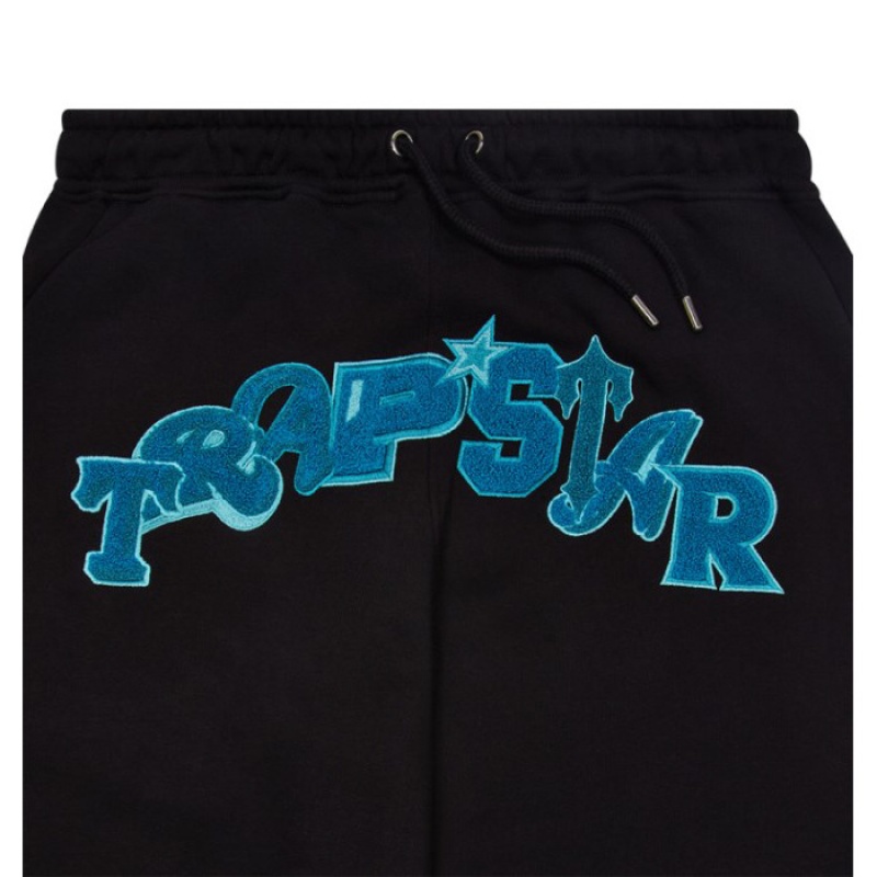 Black / Turquoise Men's Trapstar Wildcard Jogging Bottoms Tracksuit USA | OD29-283