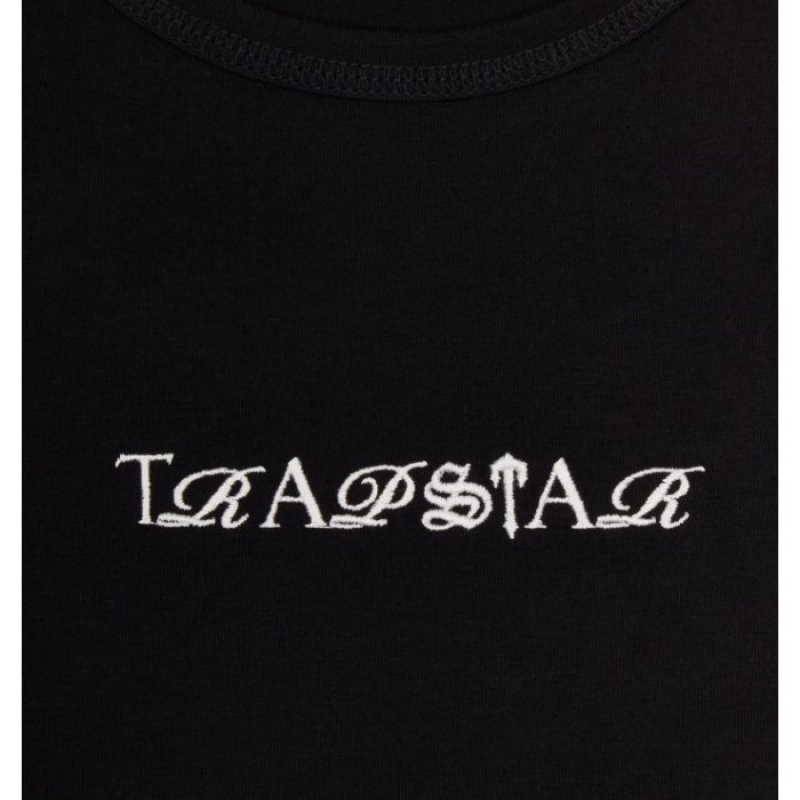 Black / White Women's Trapstar Script Boxer Shorts USA | SJ74-475