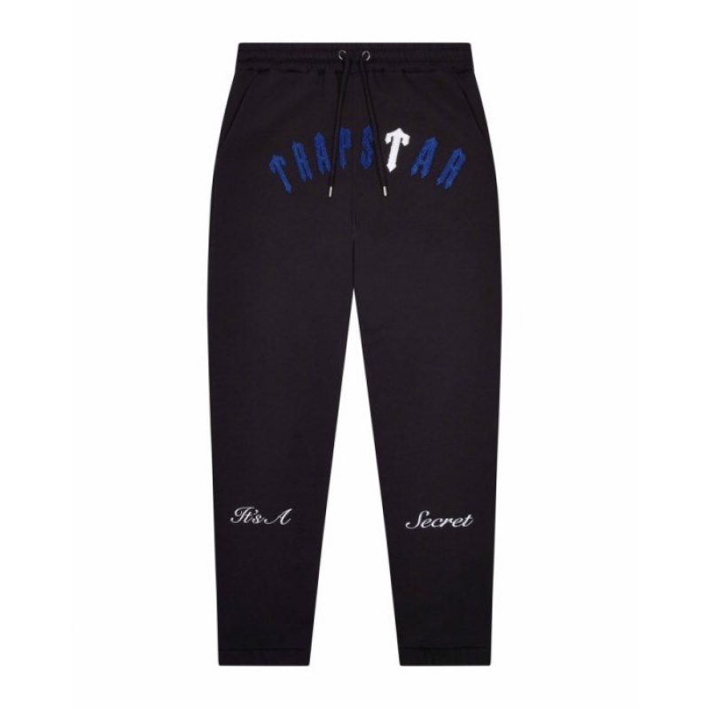 Black / White / Blue Men's Trapstar Irongate Arch It's A Secret Tracksuit USA | MT14-068