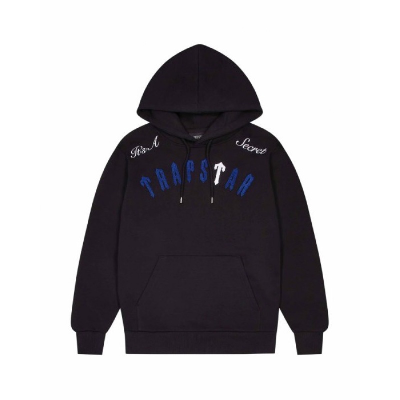 Black / White / Blue Men's Trapstar Irongate Arch It's A Secret Tracksuit USA | MT14-068