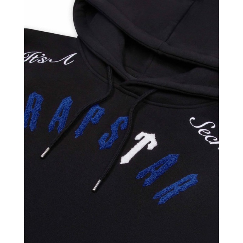 Black / White / Blue Men's Trapstar Irongate Arch It's A Secret Tracksuit USA | MT14-068