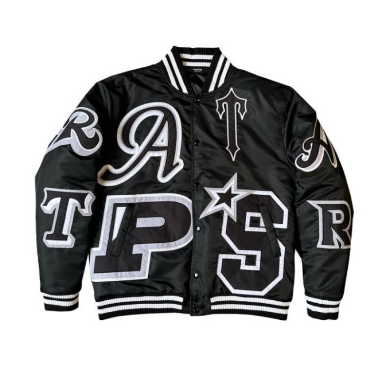 Blackout Edition Men\'s Trapstar Wildcard Varsity Jacket Outerwear USA | AN91-284