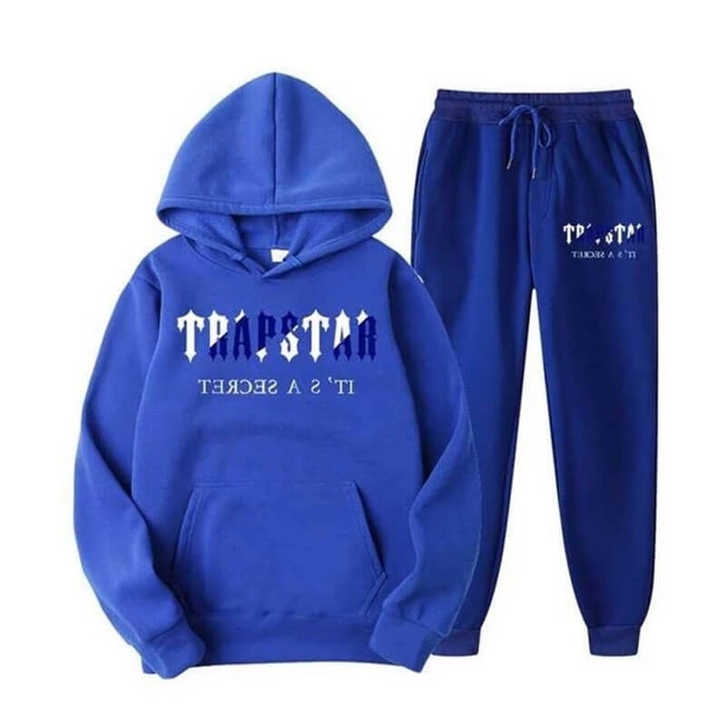 Blue Men\'s Trapstar Chenille Decoded Hooded Tracksuit USA | WI04-971