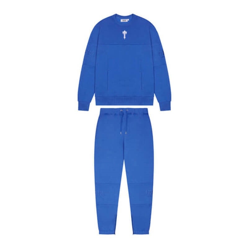 Blue Men\'s Trapstar Crewneck Dazzling Irongate T Tracksuit USA | XE06-441