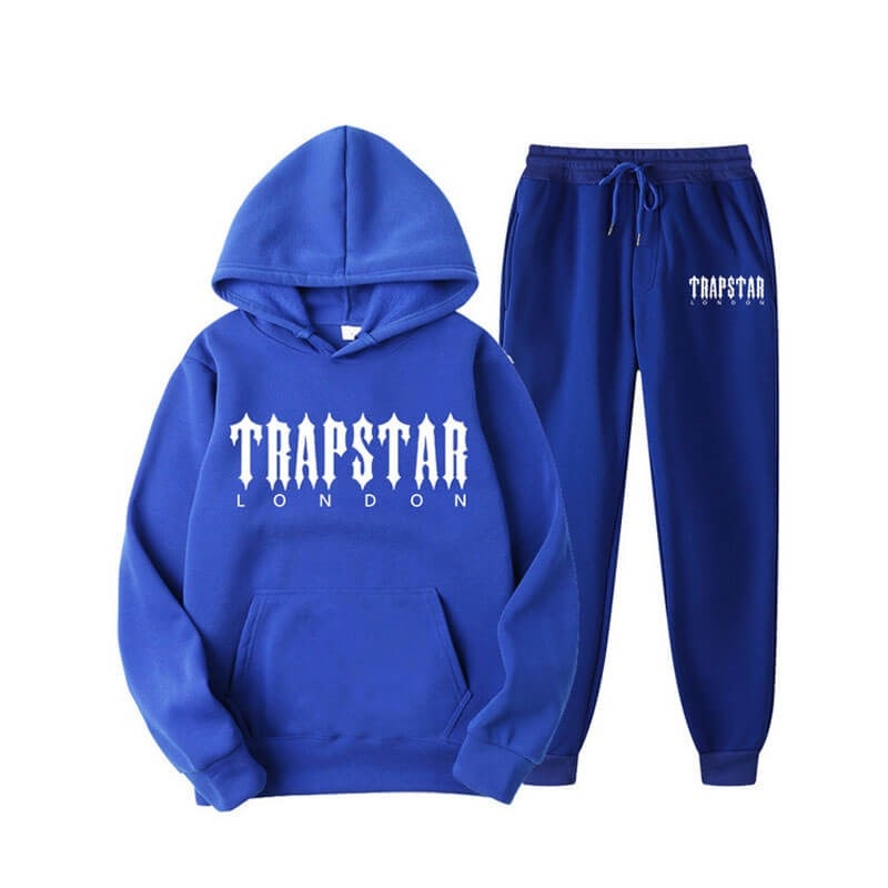 Blue Men\'s Trapstar Fleece London Shining Tracksuit USA | JN81-422