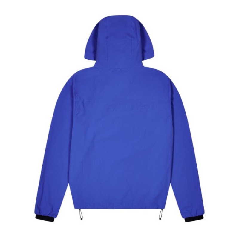 Blue Men's Trapstar Hyperdrive Embossed Windbreaker Outerwear USA | FY77-847