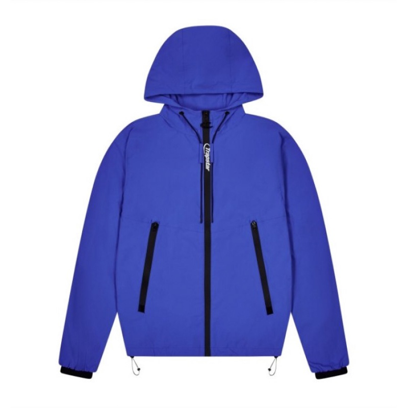 Blue Men\'s Trapstar Hyperdrive Embossed Windbreaker Outerwear USA | FY77-847