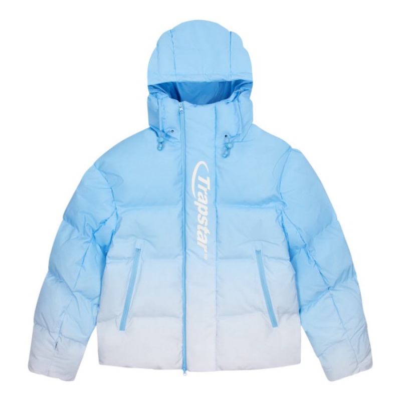 Blue Men's Trapstar Hyperdrive Technical Puffer Outerwear USA | PJ41-158