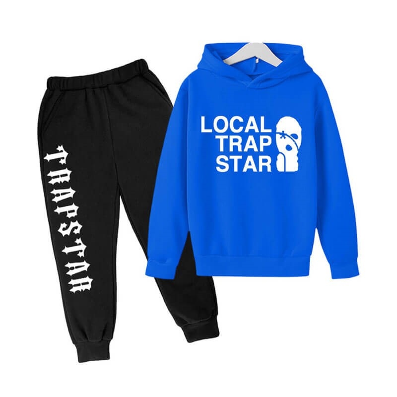 Blue Men\'s Trapstar Local Face Smile Tracksuit USA | YB45-760