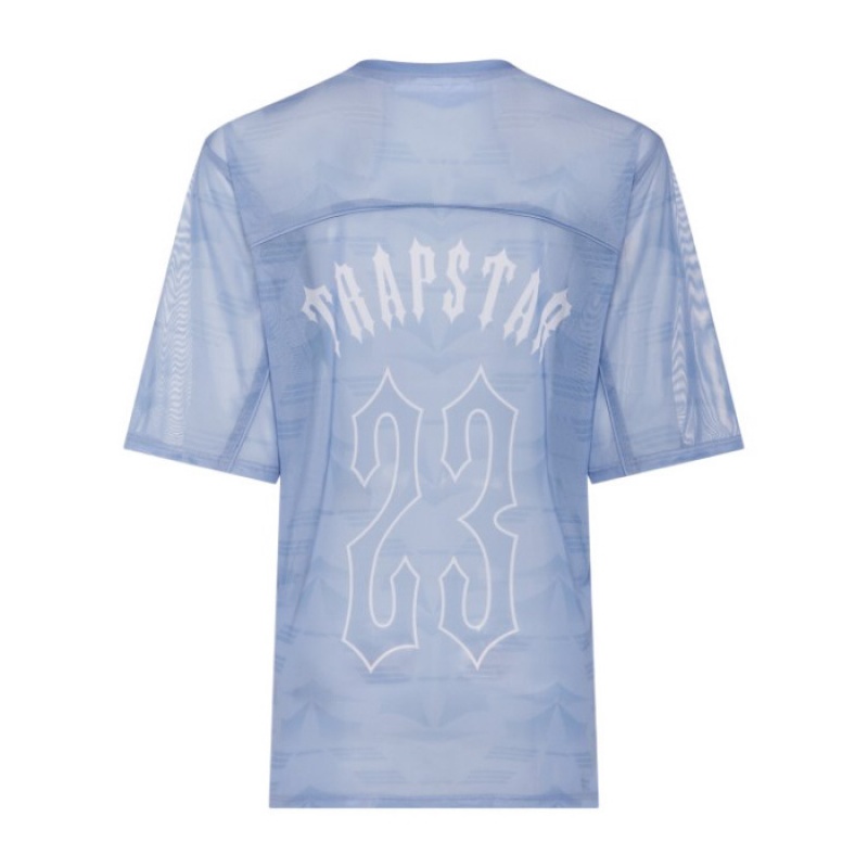 Blue Women's Trapstar Irongate Mesh Football Jersey Top USA | MJ29-107