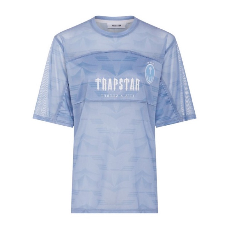 Blue Women\'s Trapstar Irongate Mesh Football Jersey Top USA | MJ29-107