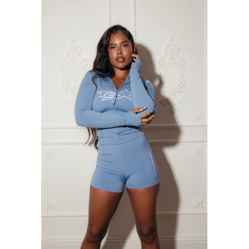 Blue Women's Trapstar TS-Star Shorts USA | UP20-865